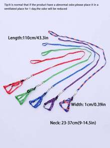 1pc Random Color New Adjustable Print Rope Small Pet Dog Cat Rope Collar
