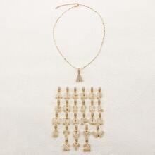 奢華 18k 金鍍銅全鋯石鑲嵌 26 字母吊墜項鍊男女,適合珠寶禮品