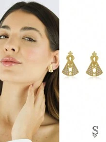 Hoop Earrings - Vàng - Xem 1