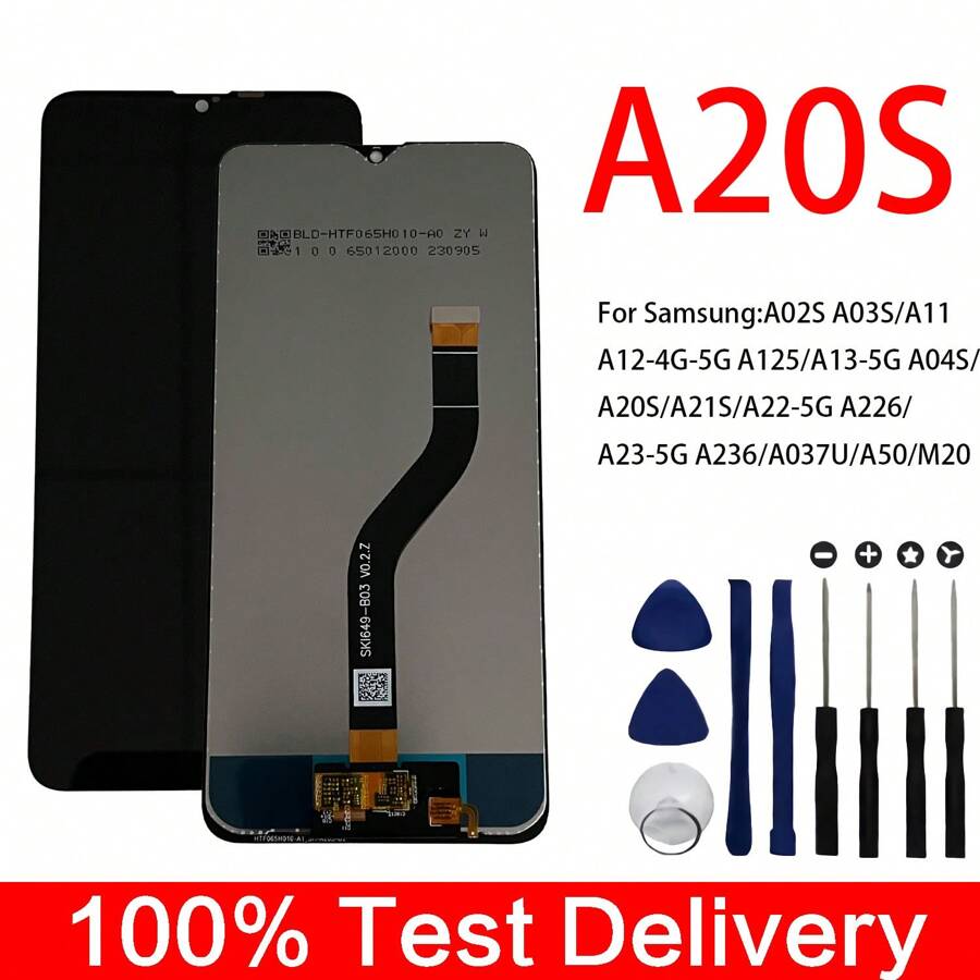 Montaje de digitalizador de pantalla táctil de pantalla LCD compatible con reemplazo de pantalla LCD compatible con Samsung Galaxy A20s - A20S - Ver 1