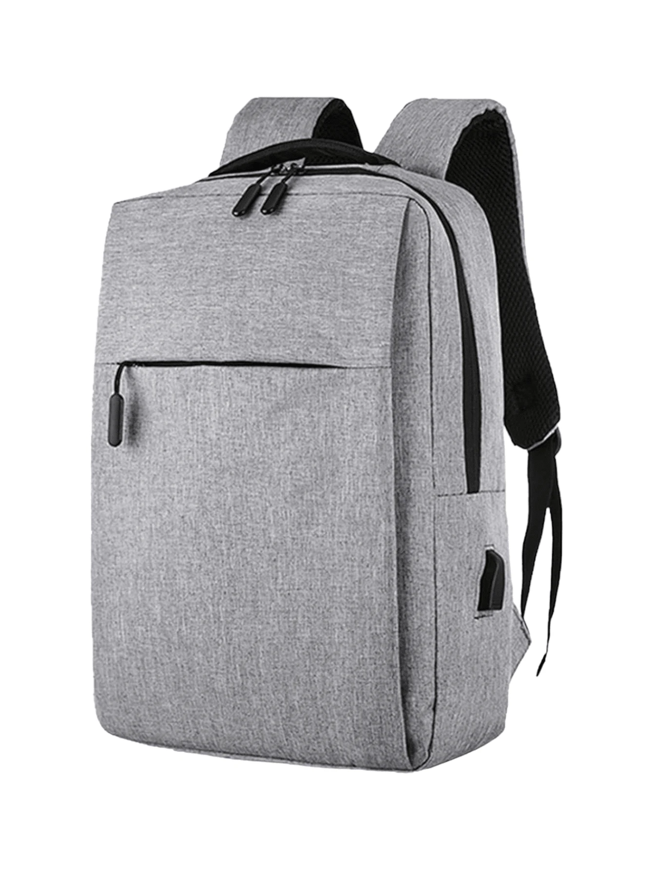 Mochila Porta Ordenador Portátil Con Carga USB Mochila Para Portátil Laptop Escolar Oficina Bolsa Anti robo 15.6" Multicompartimento - Gris - Ver 1