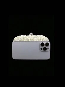 閃亮鑲鉆手拿包,銀色優雅派對手提包,適合女性