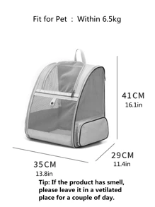 Bolso De Transporte Transpirable Para Mascotas - Gris Claro - Ver 7