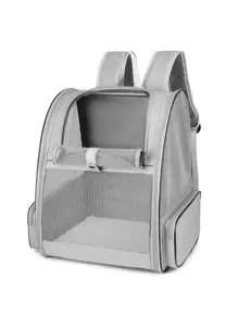 Bolso De Transporte Transpirable Para Mascotas - Gris Claro - Ver 2