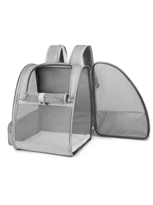 Bolso De Transporte Transpirable Para Mascotas - Gris Claro - Ver 6