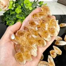 5 顆天然黃水晶粗粒裸石、靈氣治療水晶、礦物標本、室內裝飾 - 黃色 - 查看 1
