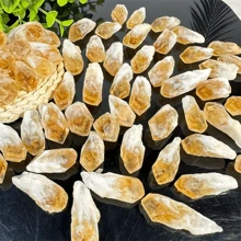 5 顆天然黃水晶粗粒裸石、靈氣治療水晶、礦物標本、室內裝飾 - 黃色 - 查看 2