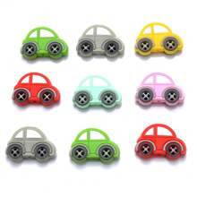 10pcs/Pack Silicone Colorful Car Shaped Teething Beads, Chewable Beads For DIY - Multicolor - View 2