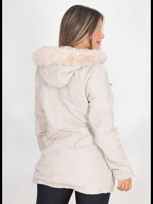Plus Size Overcoats - Beige - View 2
