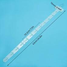 5 Piezas De Tiras De Exhibición Del Sitio, Tiras De Exhibición Colgantes De Plástico Con Ganchos, Clips De Exhibición De Productos Para La Exhibición De La Tienda Minorista, Sin Etiquetas Ni Ganchos - transparente - Ver 2