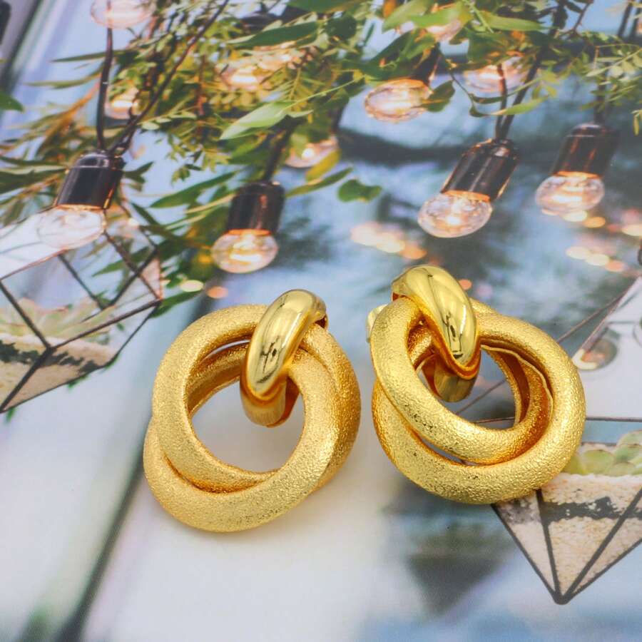 Par de Aretes de Aro para Dama - 7 - Ver 1