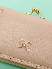 夾鏈式短款折疊毛皮錢包甜美可愛時尚年輕大容量卡片套收納卡片