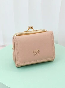 夾鏈式短款折疊毛皮錢包甜美可愛時尚年輕大容量卡片套收納卡片