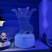 Sy277 Cracked Design Cat Shaped Desk Lamp - White - View 3