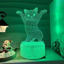 Sy277 Cracked Design Cat Shaped Desk Lamp - White - View 4