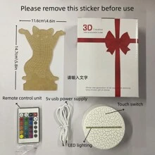 Sy277 Cracked Design Cat Shaped Desk Lamp - White - View 2