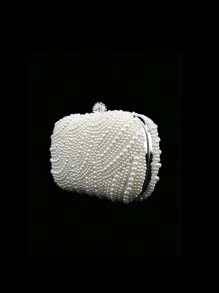 閃亮鑲鉆手拿包,銀色優雅派對手提包,適合女性