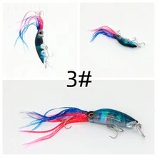 件 8 色章魚魚餌，10 公分 16.6 克軟餌，附橡膠尾和高音，模擬魚餌 - 彩色 - 查看 6