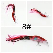 件 8 色章魚魚餌，10 公分 16.6 克軟餌，附橡膠尾和高音，模擬魚餌 - 彩色 - 查看 11