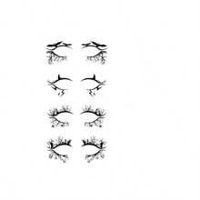 4 Types Halloween Style Fashionable Party Makeup Stickers, Bat & Spider Design For Eye Decoration - 1# - View 2