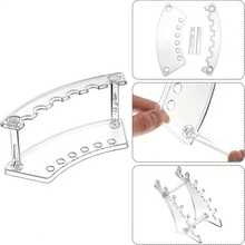1入筆筒檯面展示架,透明筆架整理,指甲、畫筆放置架。適用於筆、藝術刷等物品。