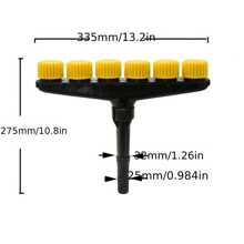 6pcs Spray Head For Garden Irrigation - Black and yellow - View 6