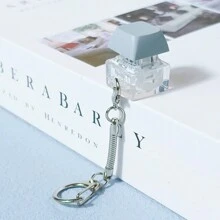 1入組電競風格機械鍵盤測試器壓力釋放鑰匙扣,適合焦躁不安的人 - 灰色 - 查看 1