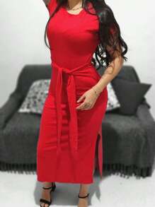 Women Dresses - 紅色 - 查看 1
