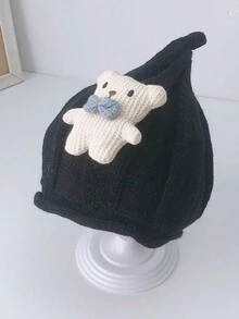 1頂嬰兒針織帽,冬季溫暖可愛的幼兒帽,男女適用