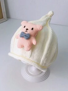 1頂嬰兒針織帽,冬季溫暖可愛的幼兒帽,男女適用