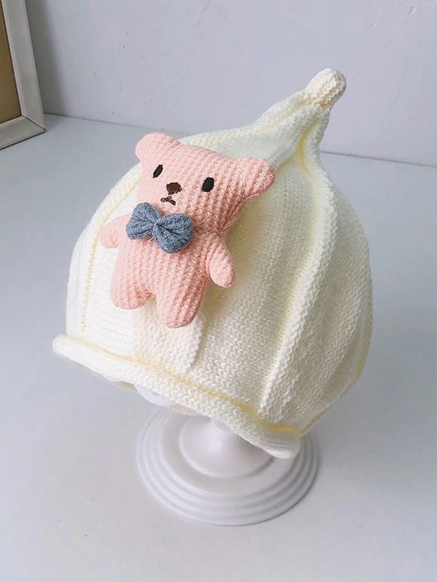 1頂嬰兒針織帽,冬季溫暖可愛的幼兒帽,男女適用