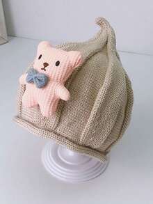 1頂嬰兒針織帽,冬季溫暖可愛的幼兒帽,男女適用