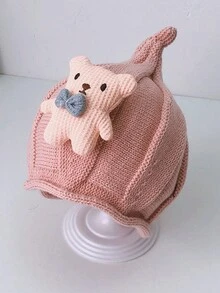 1頂嬰兒針織帽,冬季溫暖可愛的幼兒帽,男女適用