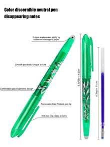 8入組/套可消除溫度控制中性鋼筆在各種各樣顏色辦公&學校用品 - 彩色 - 查看 3