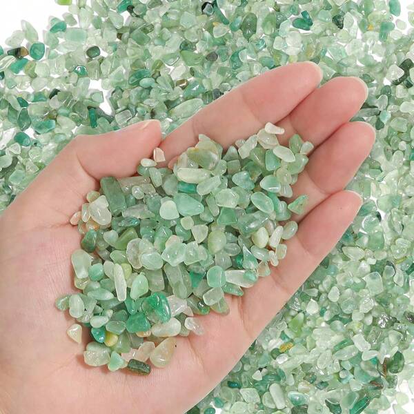 Chips de cristal piedra triturada cuarzo de vidrio - grava rodada de fluorita pequeña decorativa a granel, piezas de rocas pulidas mini para manualidades, relleno de jarrones, plantas suculentas, grava de acuario