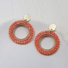 1 對手工時尚串珠耳環適合女士日常佩戴