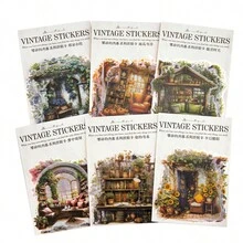 10pcs/Pack Pet Collage Card With Various Designs For Journaling And Diy Scrapbooking - Orange - View 3