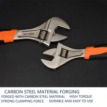 1入組8吋橡膠覆蓋可調整扳手,老虎嘴形狀手工具