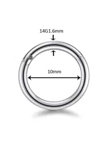 1入316l不鏽鋼男士鼻環軟骨穿刺耳環螺旋唇唇釘環