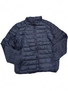 Chamarra Chaqueta Abrigo Capitonada Termica Forro Interior de hombre - Azul Marino - Ver 2