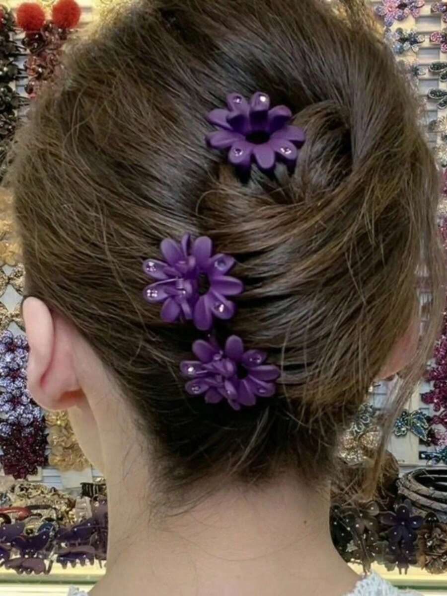 1 件奢華風格雛菊髮夾,優雅別緻的細髮髮夾