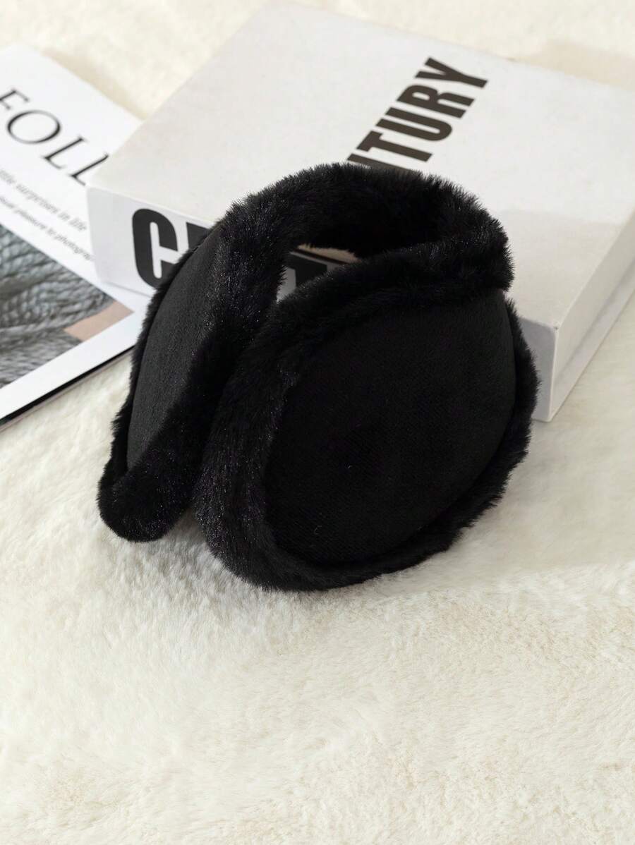 冬季時尚男女兼用耳罩,為女孩帶來溫暖,防寒防風,適用於戶外騎行保護 - 黑色 - 查看 1