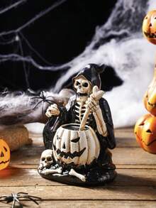 1件骷髏頭裝飾物,適用於派對和節日氛圍,鬼屋、幽靈屋、神秘、恐怖道具展示 - 彩色 - 查看 6