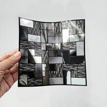 1入組方形拼布圖案牆貼 - 彩色 - 查看 3
