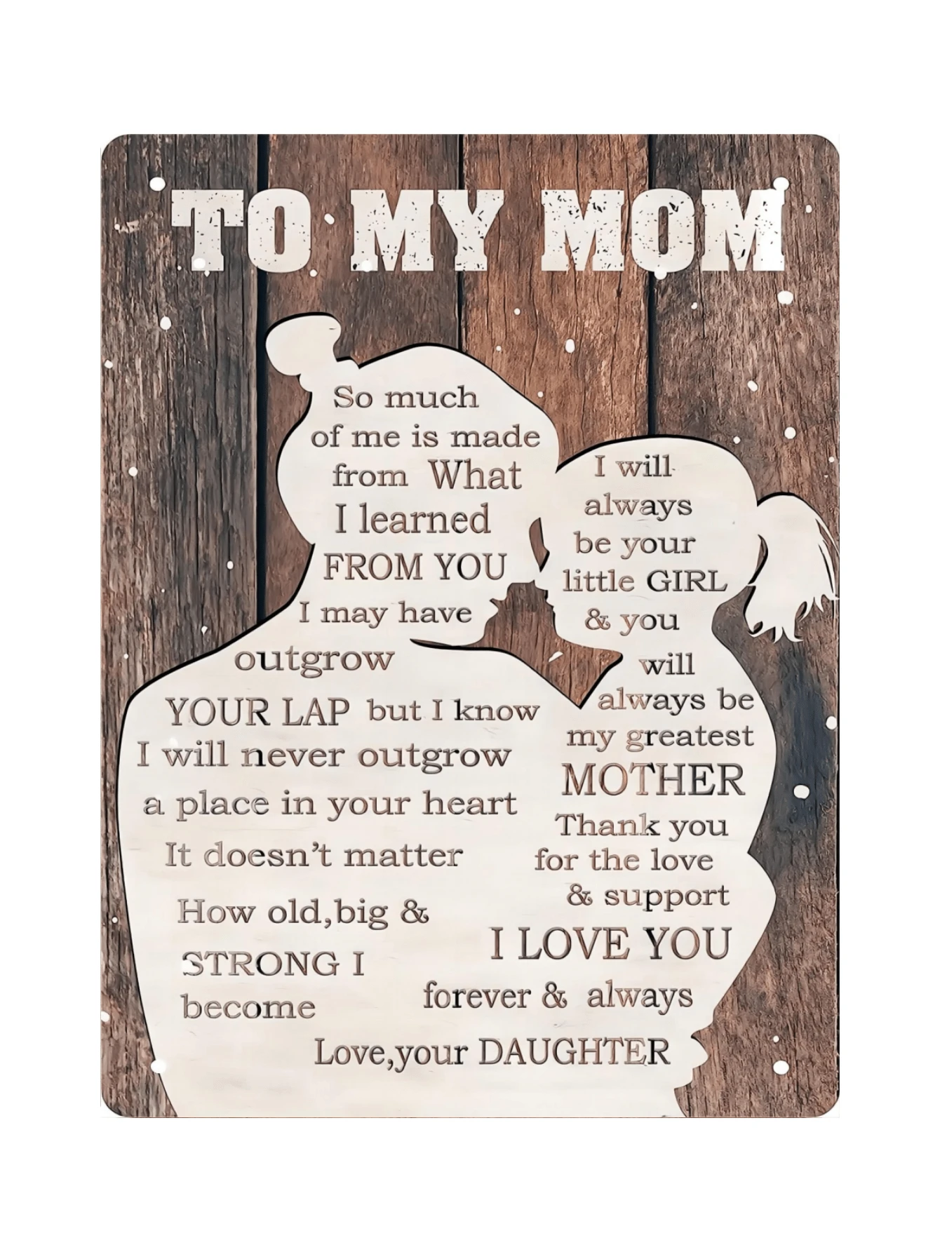 1塊母親專用復古金屬錫牌,印刷牆藝新奇牌匾,復古酒吧家居牆壁裝飾牌匾,尺寸12*8英寸 - 彩色 - 查看 1