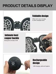 Ems Foot Massager Household Pulse Foot Massage Pad Foot Massage Pad Intelligent Foot Acupoint Instrument Body Care - Coral Pink - View 7