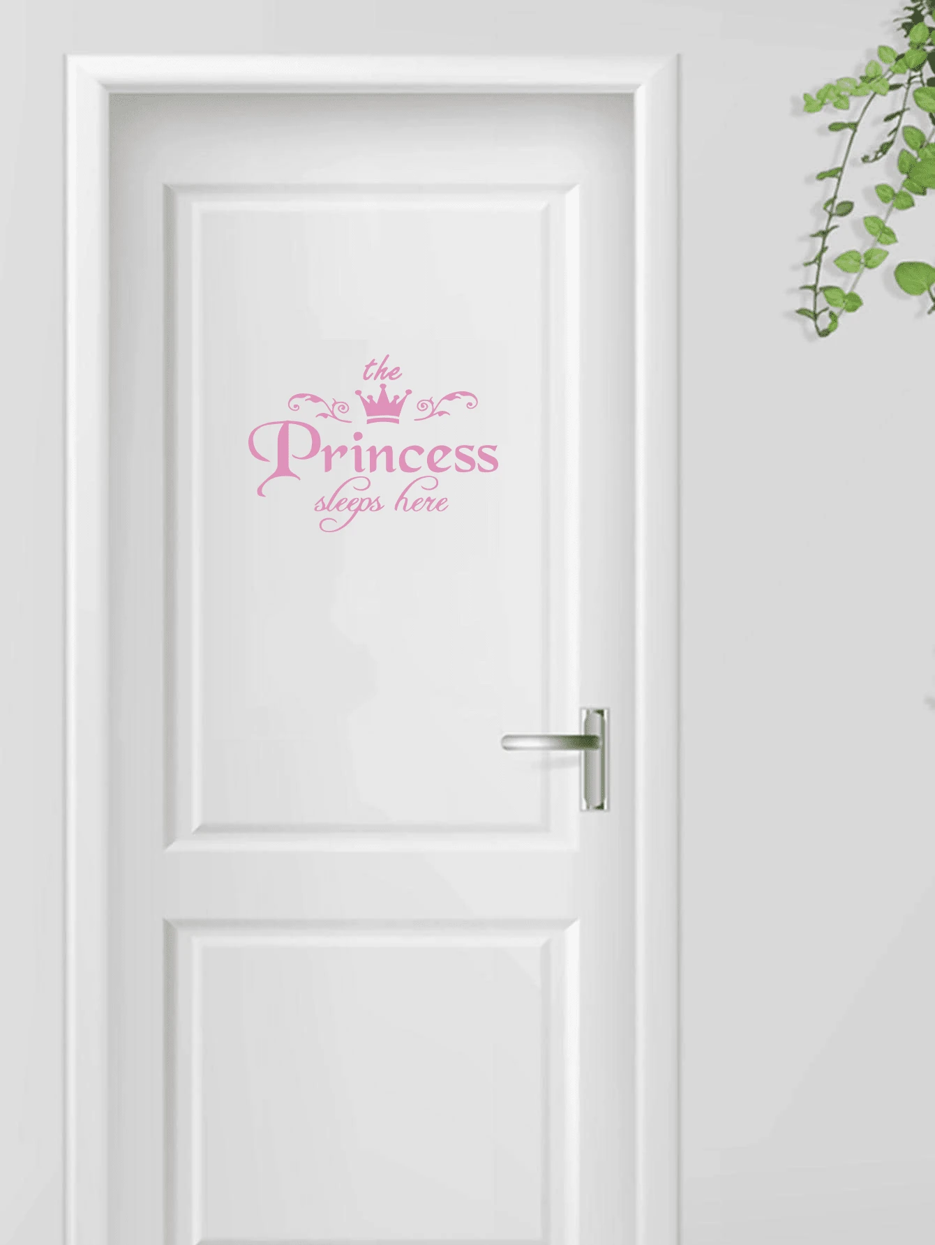RandySticker Miếng dán cửa hình chữ công chúa, miếng dán, miếng dán tường, miếng dán vinyl trang trí nhà cửa, vật dụng trang trí mùa xuân làm mới ngôi nhà của bạn, miếng dán trang trí lễ hội quà tặng sinh nhật tốt nghiệp - Hồng - Xem 1
