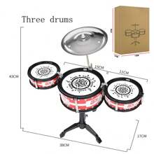 1入組米妮3或5件套打擊樂器玩具,早期教育、感官發展、家庭練習、爵士鼓練習、手擊鼓音樂玩具 - 彩色 - 查看 3