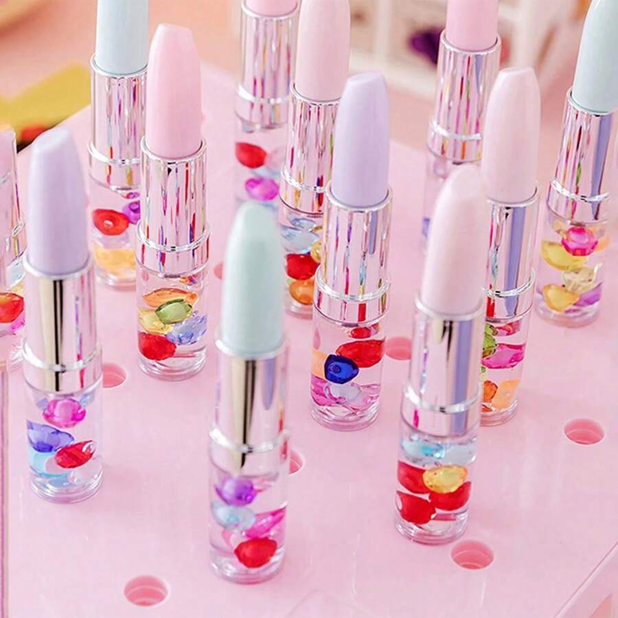 1pc Random Lipstick Shaped Pearl Ballpoint Pen - Multicolor - View 1