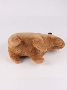 1 件棕色逼真水豚毛絨玩具蓬鬆毛絨動物卡通娃娃生日、聖誕節、新年禮物、照片道具、家居裝飾裝飾品